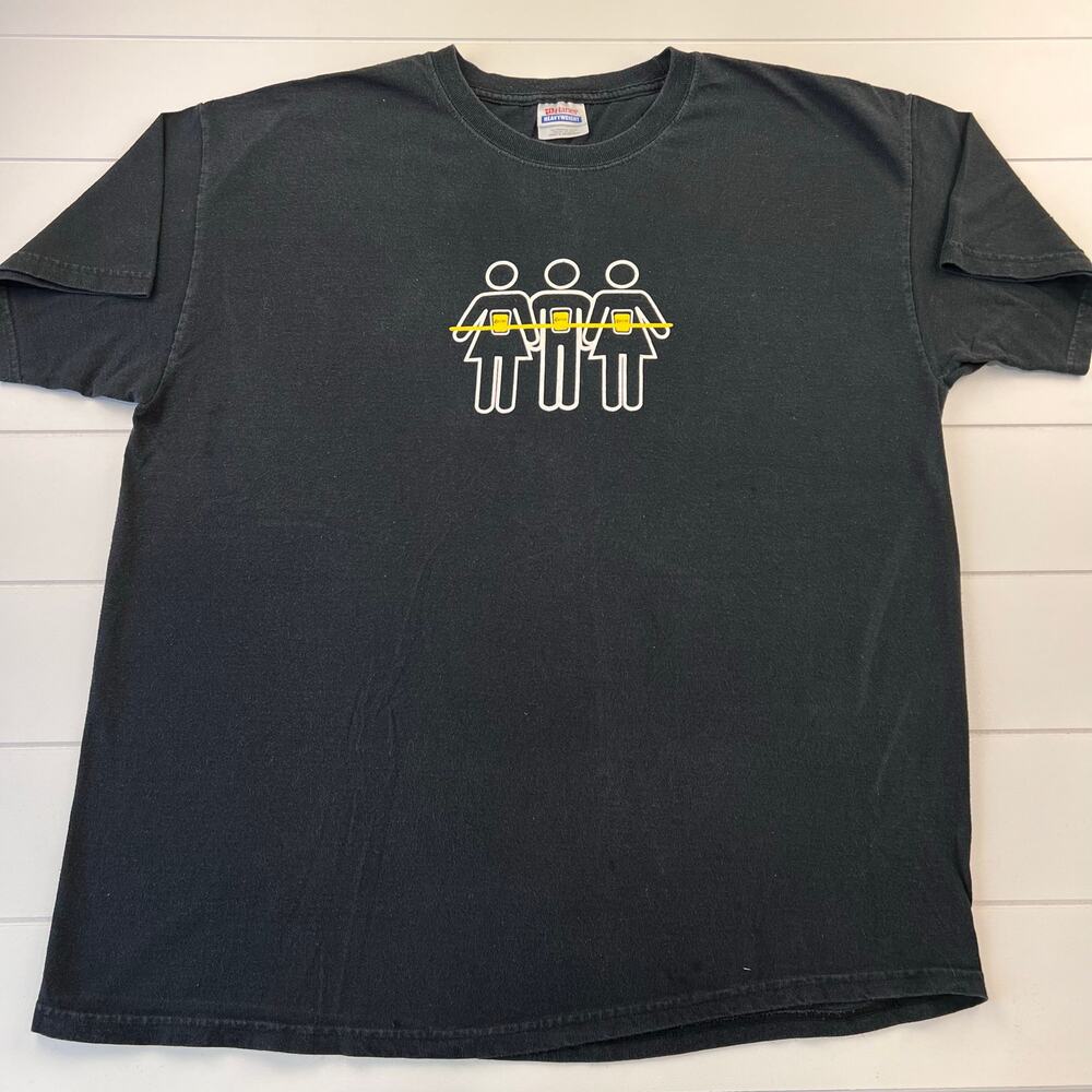 Jose Cuervo 3 Ways Hanes Heavyweight Vintage T-shirt Black Men's size XL